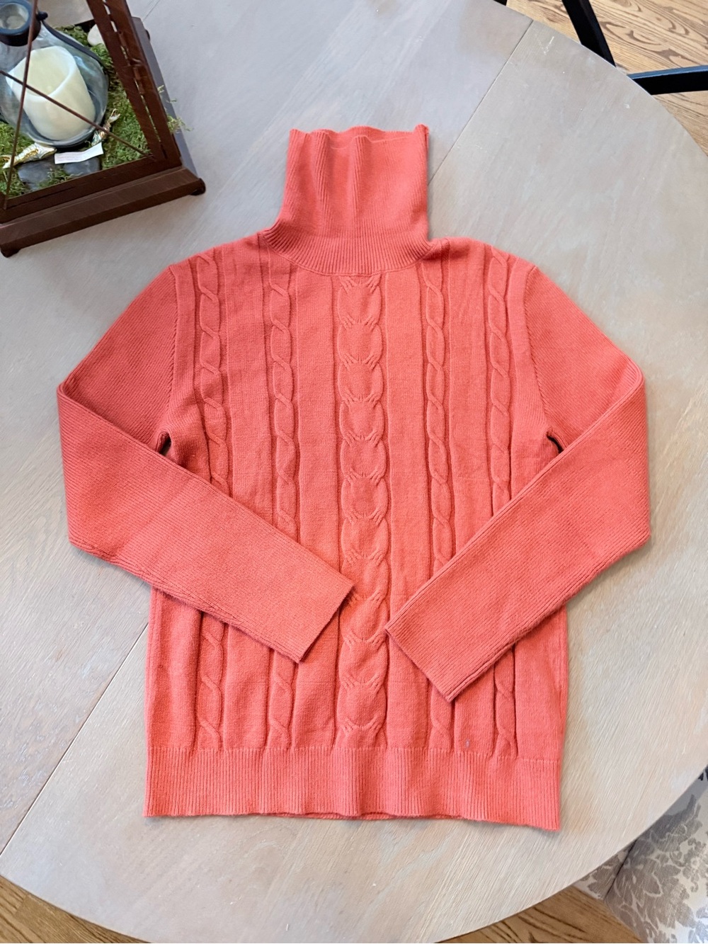 Womens' Turtleneck Long Sleeve Cable Knit Sweaters